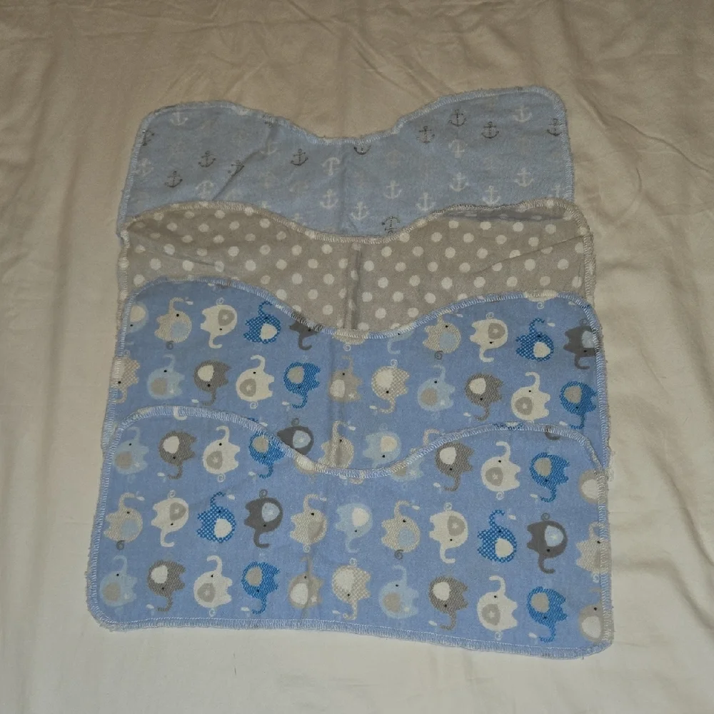 Colorful Kids Burp Rags Set